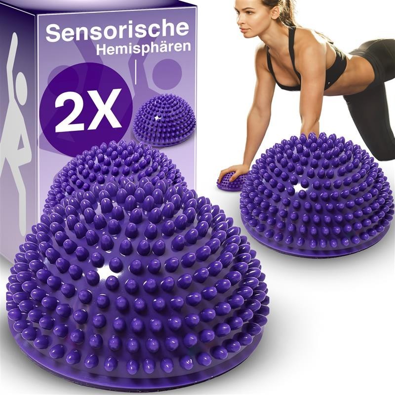 Igelball 2x Massageball mit Noppenball Igelbälle Füße & Hände Massage 16cm Retoo
