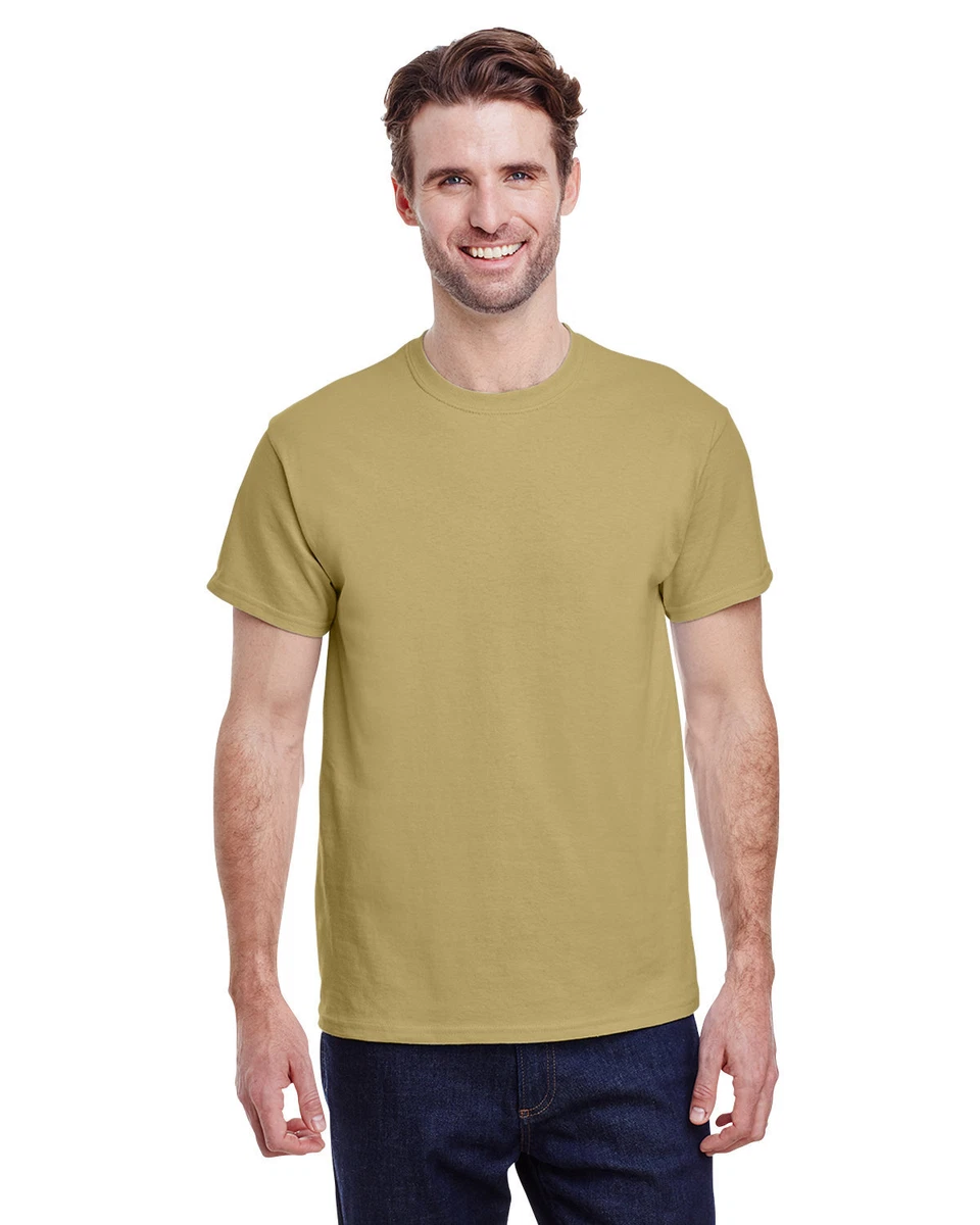 T-shirt Uomo Gildan Ultra Cotton - Confezione Da 2, Marrone Chiaro