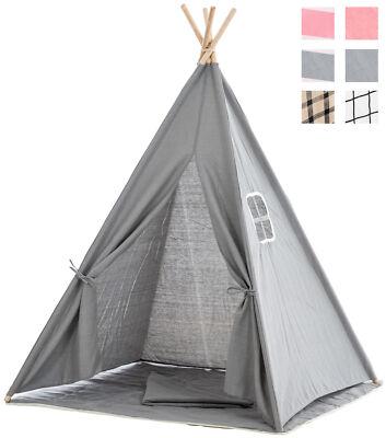 Spielzelt Esna Stoffzelt mit Fenster Indianerzelt Kindertipi Indoorzelt Wigwam