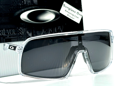 NEW Oakley SUTRO Shiny Clear POLARIZED Galaxy Black Lens Sunglass