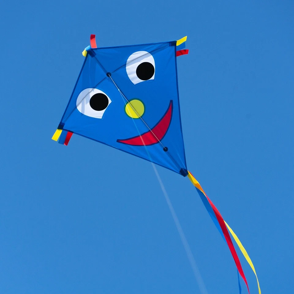 CIM Kinder Drachen Happy Eddy Blue Einleiner Flugdrachen inkl. Drachenschnur - Bild 2 von 4