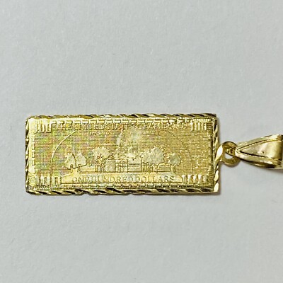 チョモランマ　Supreme 100DollarBill Gold Supreme 100 Dollar Bill Gold Pendant | Grailed