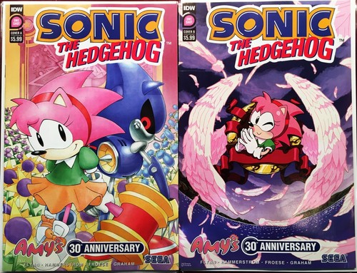 LOT 722: SONIC HEDGEHOG Comic Book IDW AMY 30th Anniversary Cover A & B NEW - Picture 5 of 6