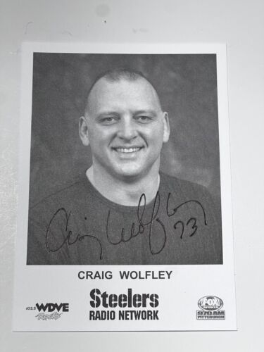 Craig Wolfley Pittsburgh Steelers Legend Signed 5x7 Promo Photo AUTOGRAPH - Picture 2 of 3