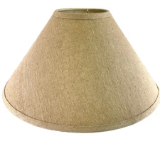 20.5 x 10 inch Burlap Fabric Minimalist Boho Lamp Shade Tapered Drum in Cream