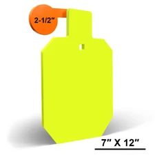 Highwild AR500 Steel Hostage Target 7"x12"x3/8" Armored Reactive IDPA Neon Color