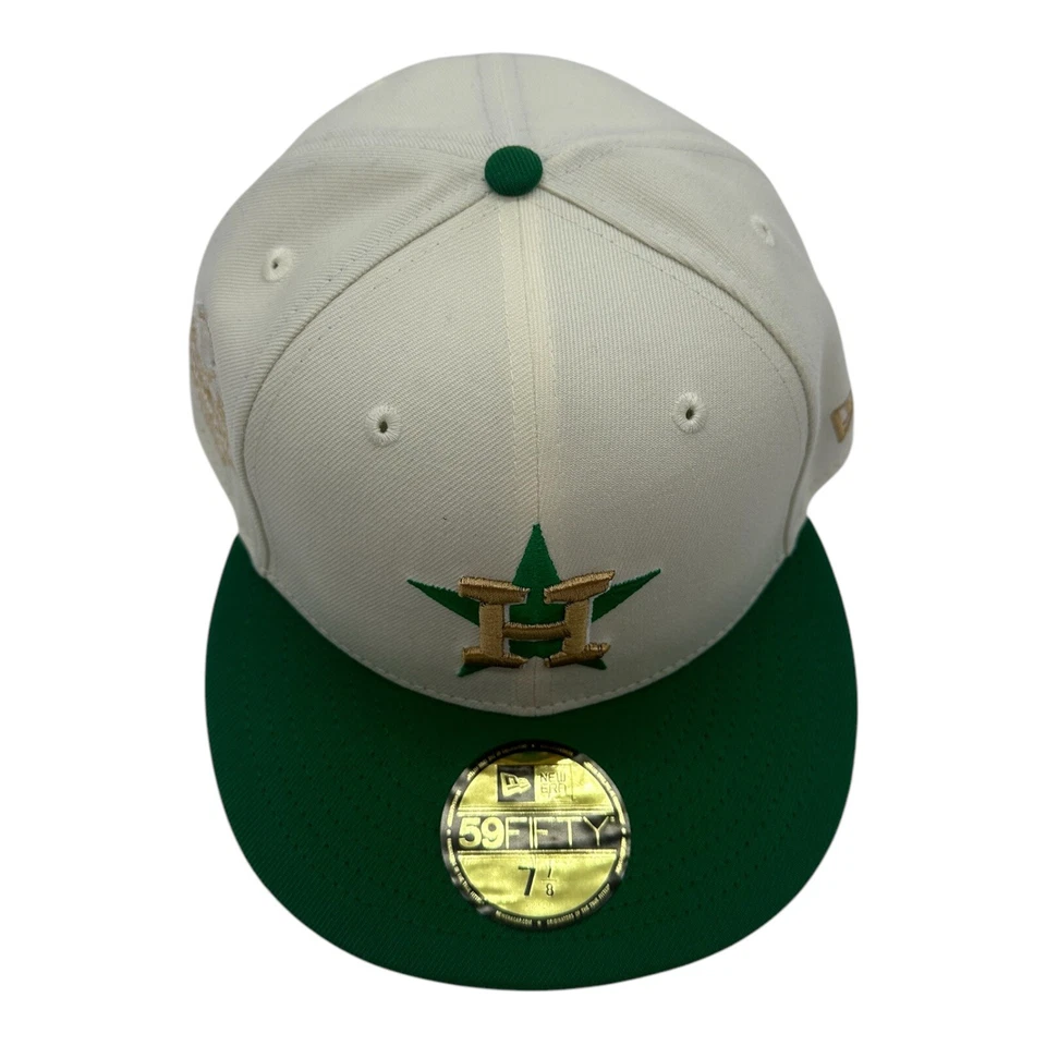 New Era 59Fifty Houston Astros Hat Cap 7 7/8 Kelly Green 2022 World Series Patch - Image 3 of 4