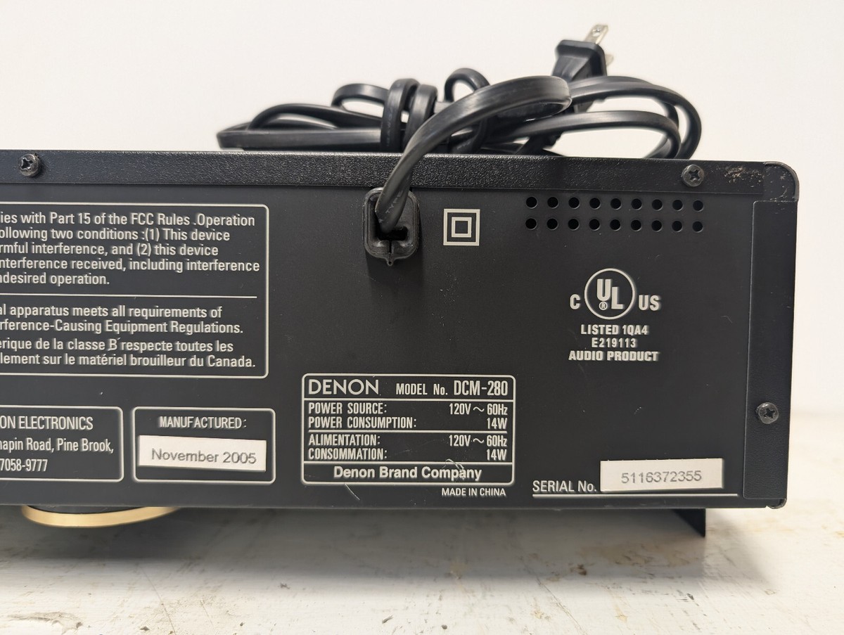 Denon DCM-280 ~ Compact Disc Player, 5-Disc CD Changer, MP3