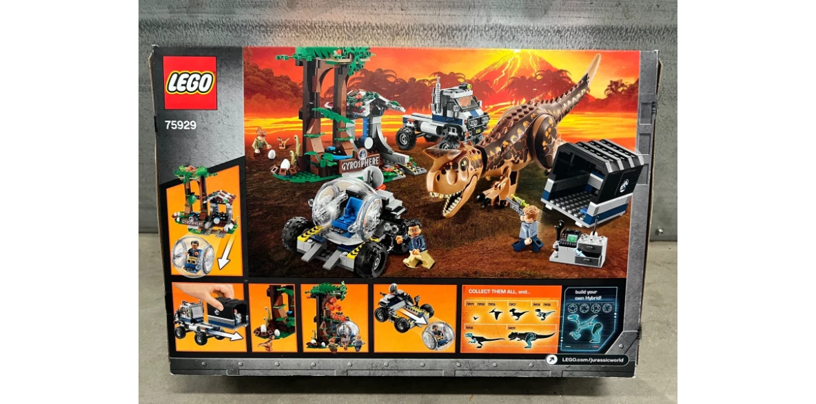 Lego Carnotaurus Gyrosphere Escape 75929 Building Kit 577 Pcs Retired Set