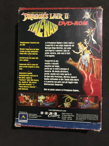 DRAGON'S LAIR II TIMEWARP DVD PC BIG BOX CD ROM ITALIENISCHER FÜHRER GEBRAUCHT - Bild 3 von 10