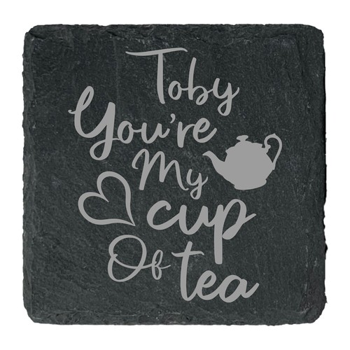 Personalised Slate Coasters Mother's Day Gift Heart / Square For Him For Her - Picture 36 of 49