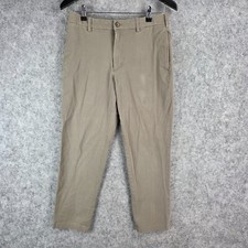 Uniqlo Pants Mens Small Beige Stretch Tapered Casual Pockets 11341