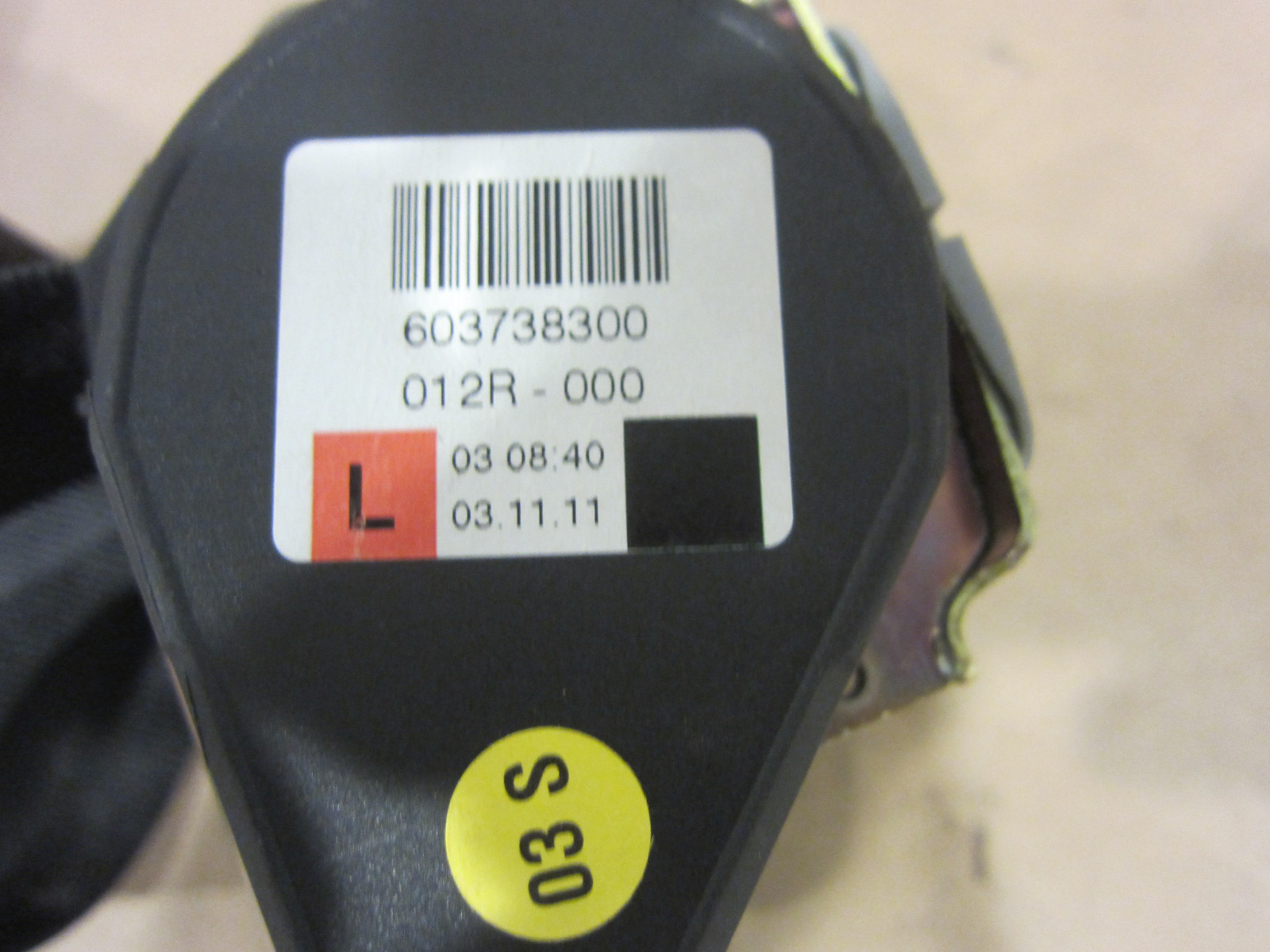 Lamborghini Gallardo...LH Front Seat Belt Roller.. Part # 401857705A