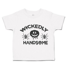 Halloween Toddler T-Shirt Wicked Handsome Bats Boy  Girl Clothes Baby Funny Tee