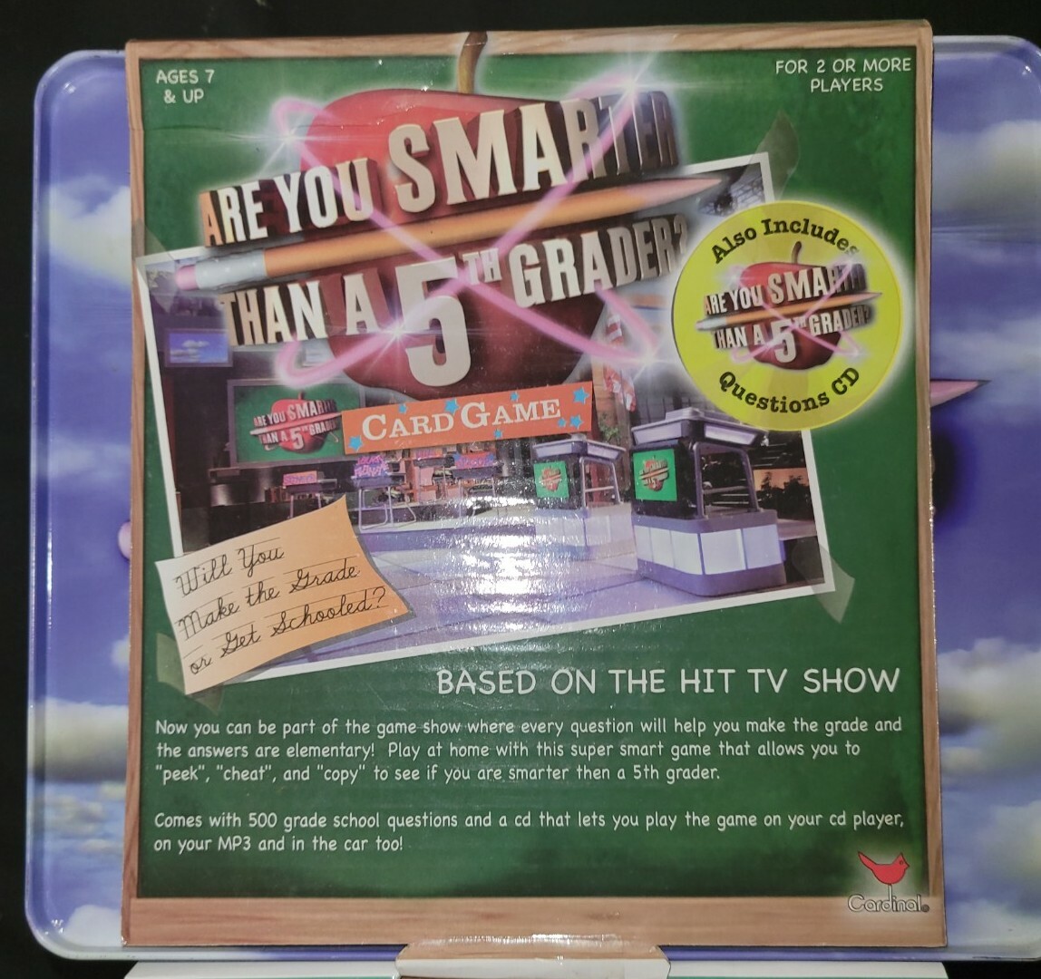 Are You Smarter Than a 5TH Grader Card Game with Tin Lunchbox(No handle) | eBay Are You Smarter Than a 5TH Grader Card Game with Tin Lunchbox(No handle) | eBay