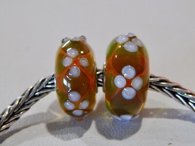 TROLLBEADS LE Frühlingsblumen PERLE #2 2010 LIMITIERT SELTEN & HTF (EINE PERLE) NEU!