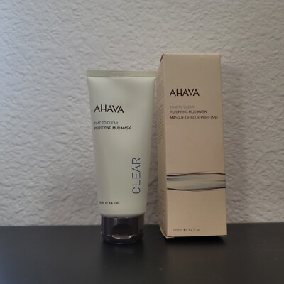 Ahava Time To Clear Purifying Mud Mask 3.4fl.oz./100ml New & Sealed EXP 03/2027