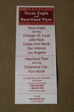 Amtrak - Texas Eagle - Heartland Flyer - Timetable - Fall/Winter 1999/2000