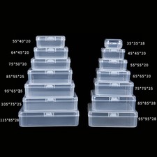 Rectangle Clear Plastic Storage Boxes Case For Jewelry Beads Craft Tools Parts