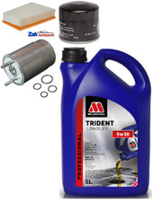 FOR RENAULT MEGANE MK3 1.5 DCi 09-14 OIL AIR FUEL DIESEL FILTER 5W30 ENGINE OIL