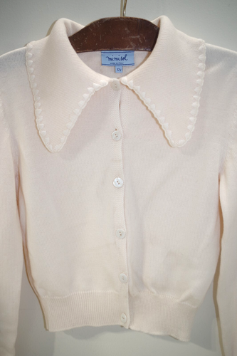 C17 - EUC Mimisol Made In Italy Pale Peach Cardigan Sweater Girls 12Y Wool - Picture 2 of 10