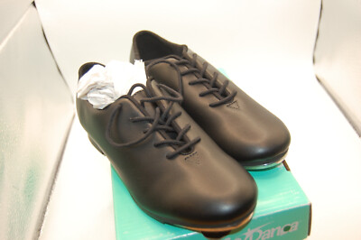 NIB So Danca Tory TA04 Child Vegan Oxford Lace Up Tap Shoe 2.5 S Wide Black
