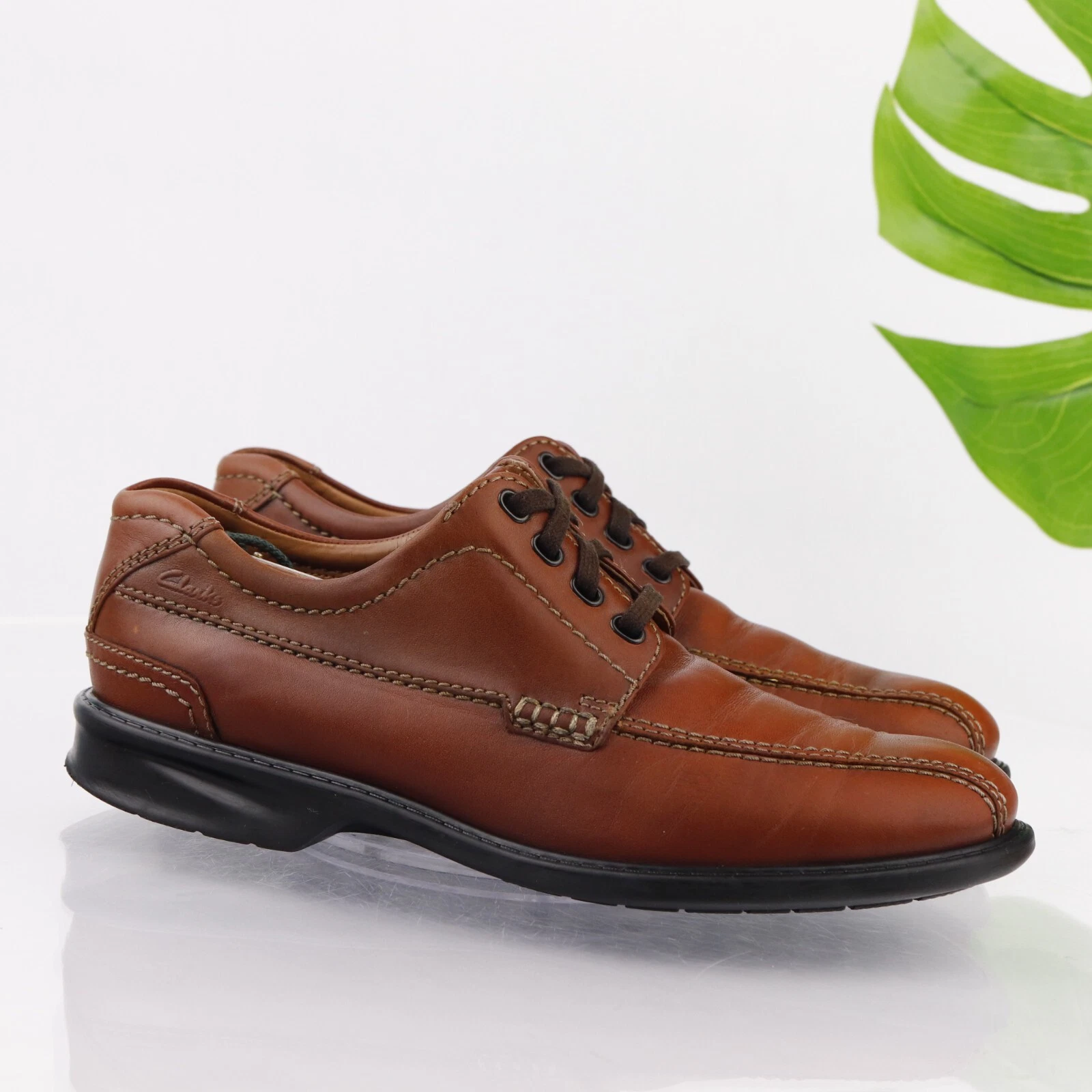 Scarpe da lavoro casual Clarks Northham Edge Oxford da uomo taglia 8 5 M marrone marrone chiaro in pelle