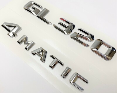 Chrome 'GL320 4MATIC' Trunk Emblem Badge For Mercedes – Rear Decal, Adhesive Mount