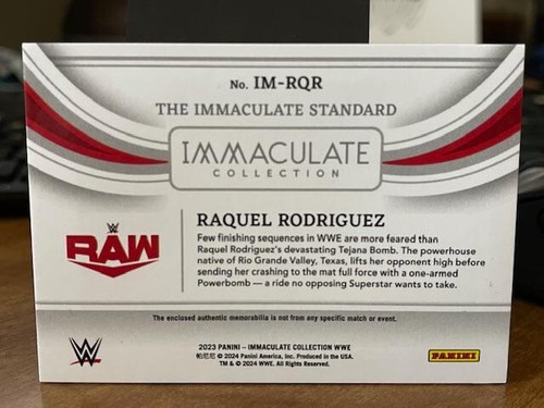 2023 Panini - Immaculate Collection WWE - Raquel Rodriguez #IM-RQR 13/99 - Picture 2 of 2