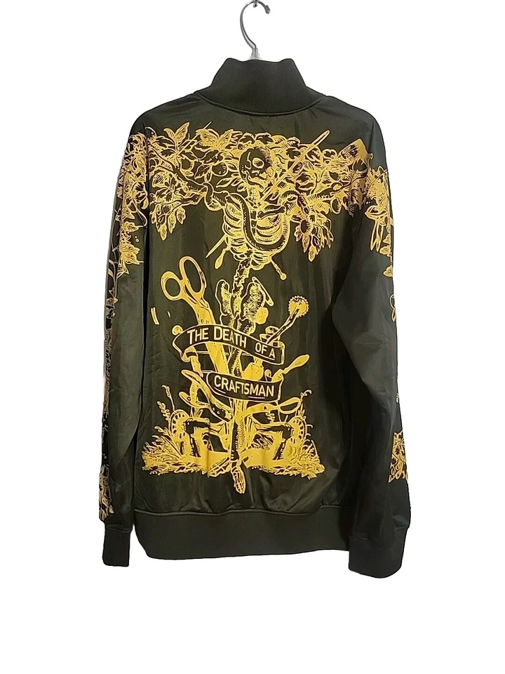 ARTFUL DODGER VERDE OLIVA Chaqueta Cremallera Completa IMPRESIÓN TOTAL Death Of A Craftman XXL Foto 4 de 4