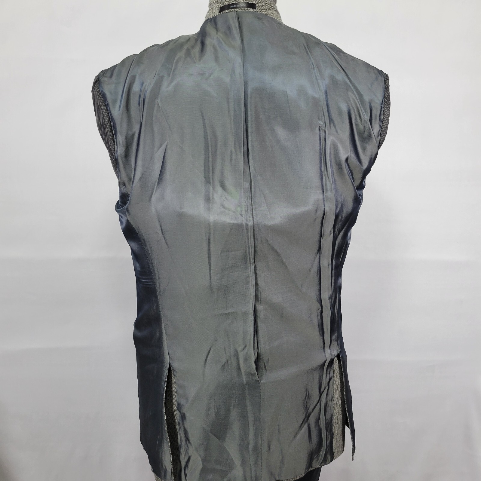 Calvin Klein Men's Sport Coat Blazer Two Button Gray Herringbone Wool Size 44XL thumbnail 12