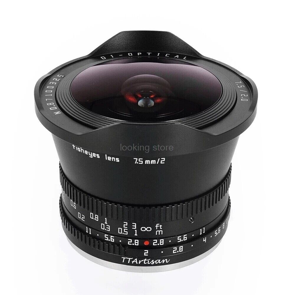 TTArtisan 7.5 f/2 C Fisheye キヤノンEF-M TTartisan 7.5mm F2.0 MF Fisheye Portrait Lens for X/E/Z/RF/EOS-M