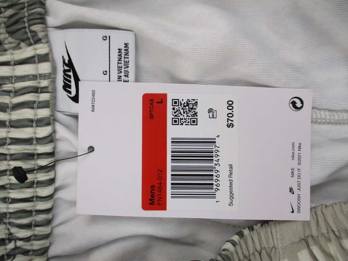 Nike Club Trippy Safari Print Mesh Shorts Mens Large Gray