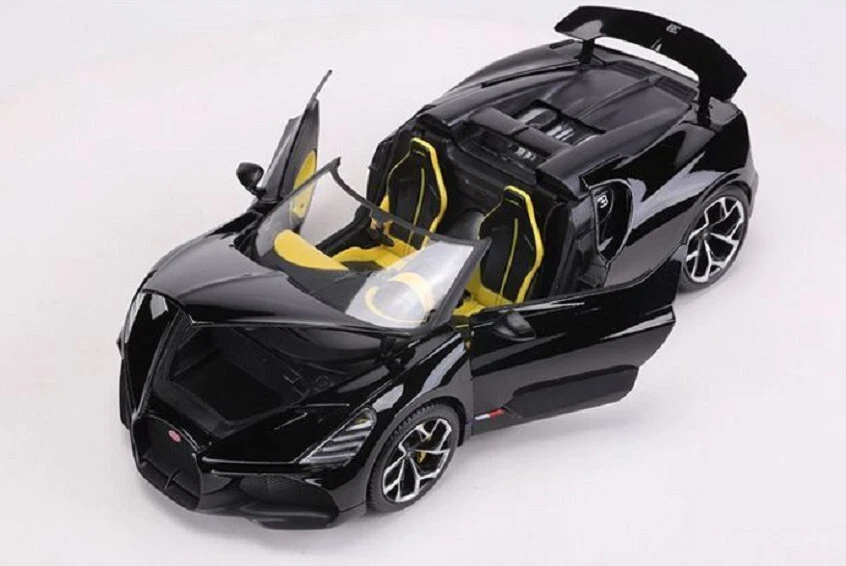 Bburago 1:18 Bugatti Mistral Diecast Model Racing Car Black NEW IN BOX - Image 4 of 4
