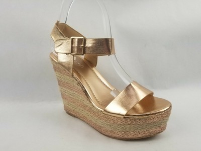 rose gold platform wedges
