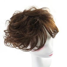 Fluffy Natural Curly Mono Human Hair Clip in Topper Hair Piece For Loss Hair