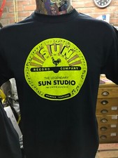 LEGENDARY SUN RECORDS / STUDIO MEMPHIS PRINTED T SHIRT ROCKABILLY 50s FREEPOST
