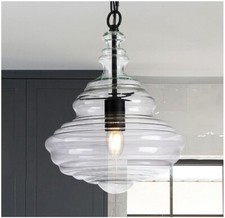 Glass Pendant Light 1-Pack for Kitchen Island 10.5 Modern Glass Chandelier E26