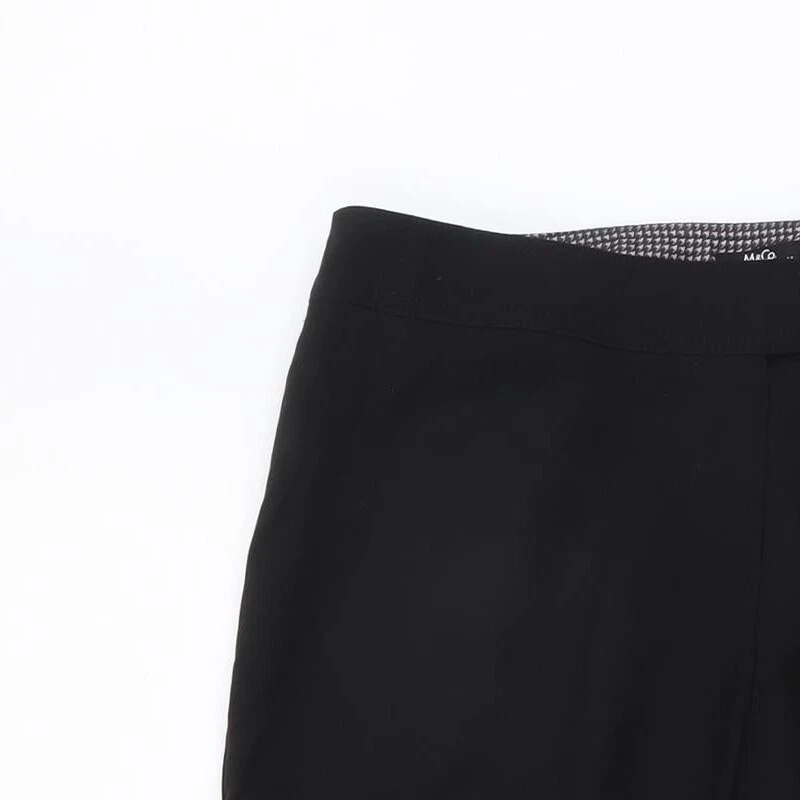 M&Co Womens Black Polyester Blend Trousers Size 14 L28 in - Image 3 of 4