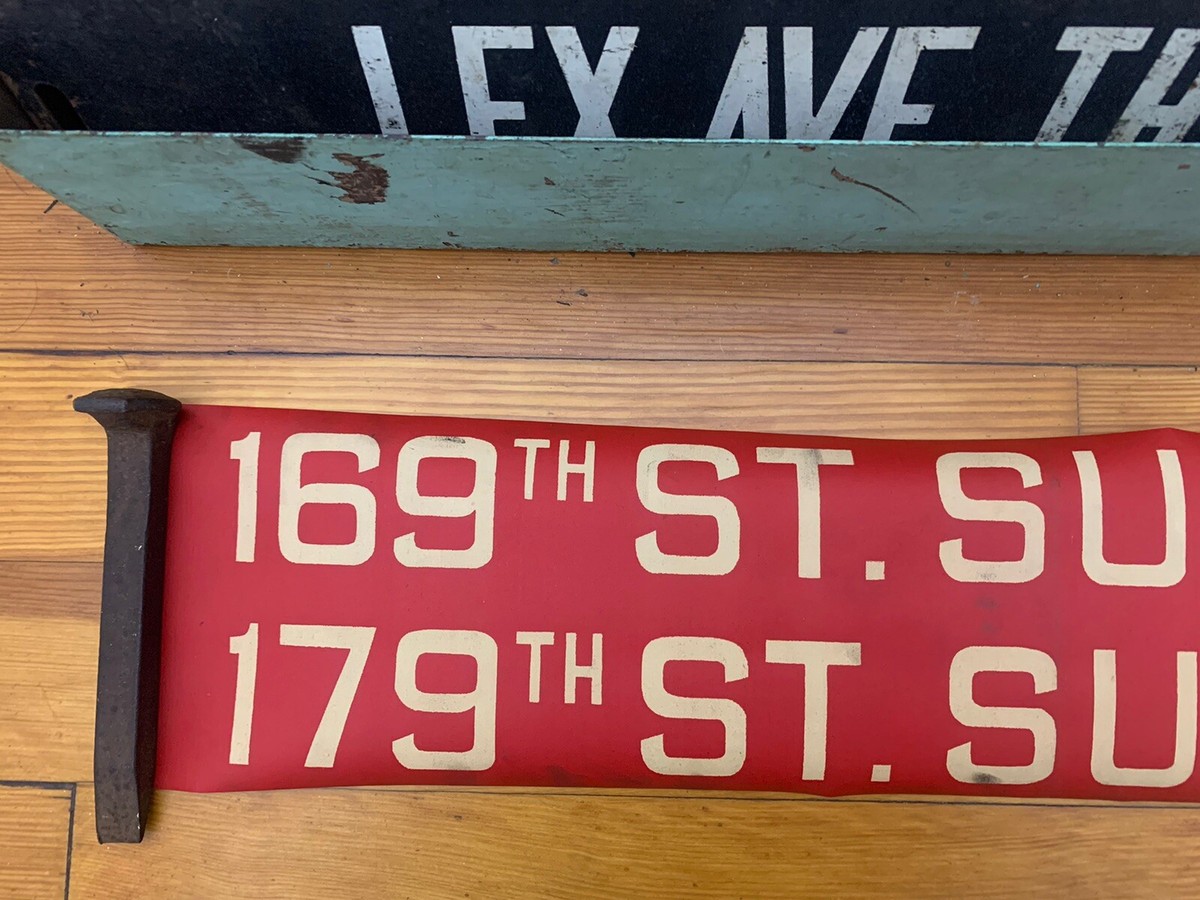 NYC QUEENS BUS ROLL SIGN VINTAGE 169 179 STREET SUBWAY NYC QUEENS BUS ROLL SIGN VINTAGE 169 179 STREET SUBWAY