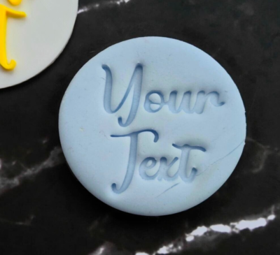 Custom Cooke Fondant Stamp Personalsed Modern Embosser wth Your