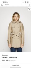 Morgan Beige Tailored Trench Jacket Size 40 Read Bio