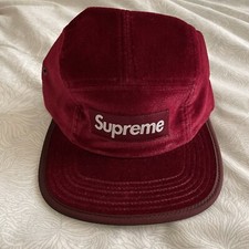Supreme Shimmering Velvet Camp Hat New 2016/17 Drop Authentic Box Logo