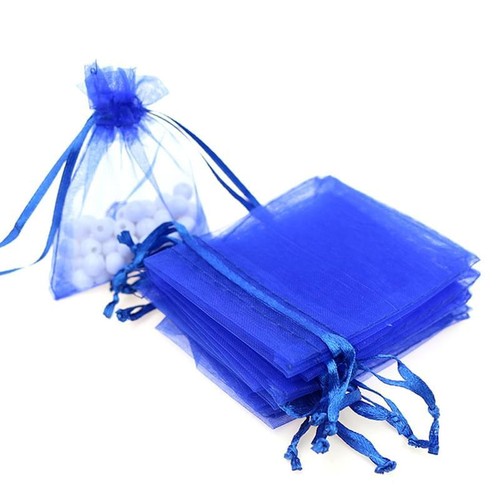 25/50/100PCS Sheer Organza Wedding Party Favor Gift Candy Bags Jewelry Pouches - Picture 10 of 19
