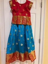 Indian skirt and blouse paavadai for tween/ teen