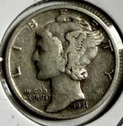 1931-S Mercury Dime - Free Shipping - (10-23)