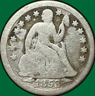 1853 Seated Liberty Dime Good G Coin, Arrows #38854