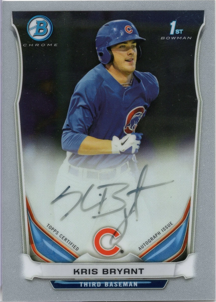 Kris Bryant Autographed Baseball Sports Trading Cards
