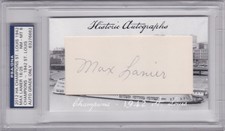 Max Lanier Sl. Louis Cardinals 2012 HA PSA DNA Auto 8 2t All-Star 2t WS Champ