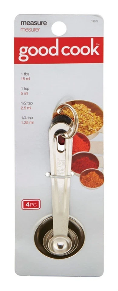 Good Cook 19875 Stainless Steel Silver Measuring Stackable Spoon Set - Image 2 of 2